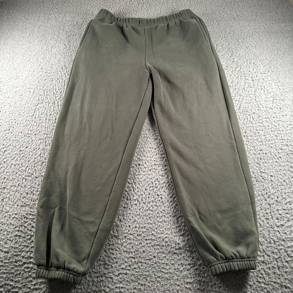 Parke Sweatpants Womens S/M Olive‎ Fleece Lined Elastic Waist Jogger Loungewear